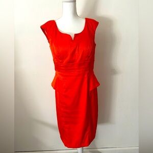 LIKE NEW- XOXO Orange Peplum dress